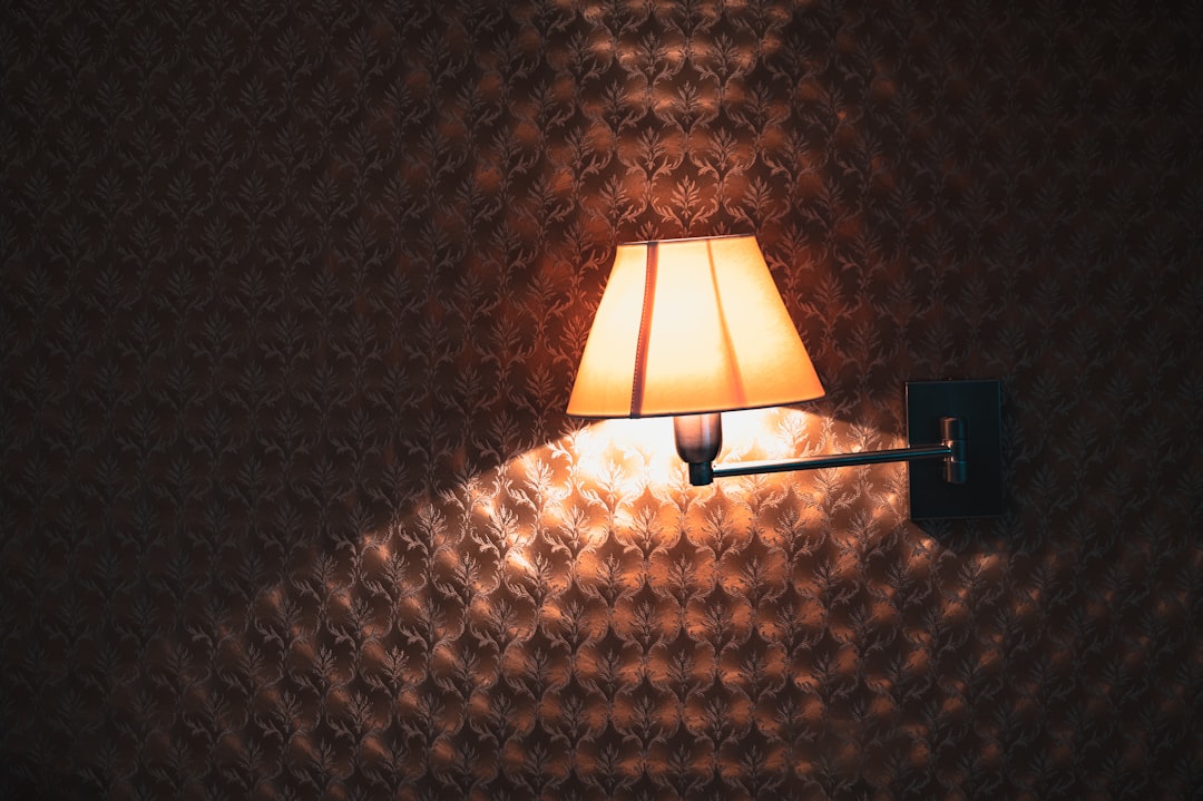 Photo fabric shade wall lamp